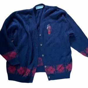 Unique vintage golf cardigan ladies xl